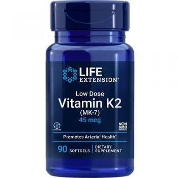Life Extension Low-Dose K2 Softgels, 45 mcg, 90 Capsules