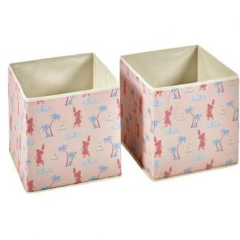 Ensemble 2 boîtes de stockage Vaiana – Design Disney, tissu, 30×30×30 cm