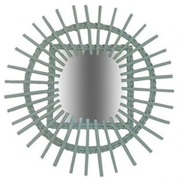 Miroir Solaire en Rotin Ø66 cm – Gris