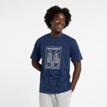 Camiseta New Balance Relaxed 550 manga corta azul oscuro blanco - M