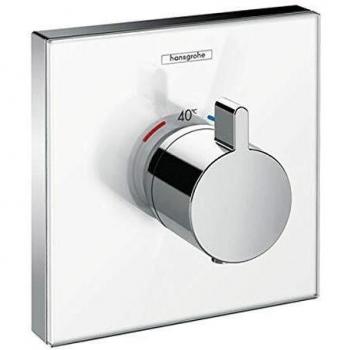 Shower Select Glass - Miscelatore doccia termostatico ad incasso Highflow, bianco/cromato 15734400 - Hansgrohe