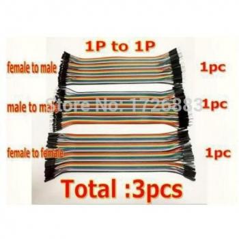 YYT 20CM 40P Dupont Jumper Wire Kit - 120pcs Male to Male, Male to Female, and Female to Female