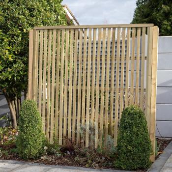 1.8m x 1.8m Pressure Treated Vertical Slatted Screen - 5