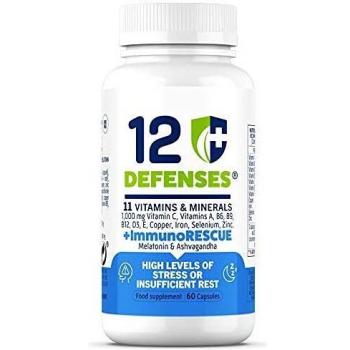 Melatonina y Ashwagandha 12 Defenses - 60 Cápsulas