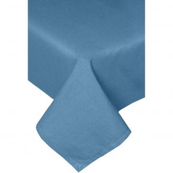Homescapes Airforce Blue Cotton Tablecloth 140 x 180 cm