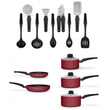 14 Piece Kitchen Cookware and Utensil Collection
