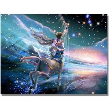 Malarstwo z diamentem 5D DIY – 12 zodiakalnych haftów, gwiazdozbiór, nocne niebo krzyżykowe 20x30 cm