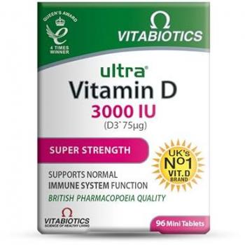 Vitabiotics Ultra Vitamin D Super Strength 3000 IU 96 Tablets