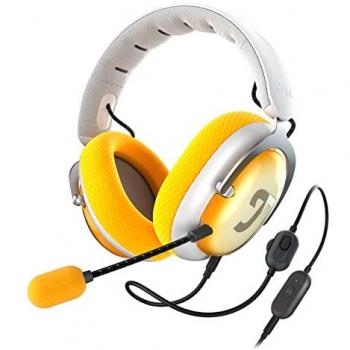 Teufel ZOLA Bekabelde Over-Ear Headset met Microfoon voor Gaming en Muziek in Lichtgrijs/Gouden Amber