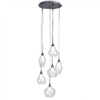 Lampadario a Sospensione Fan Europe con Paralumi G9 in Cromo