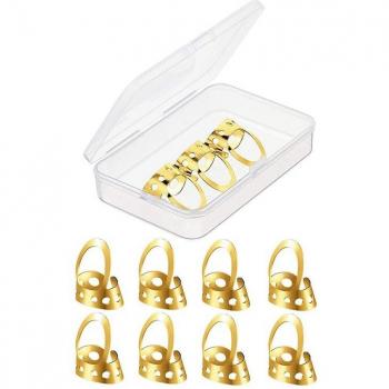 12 Pcs Adjustable Stainless Steel Finger Picks for Guitar