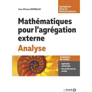 Mathématiques pour l’agrégation externe. Analyse
