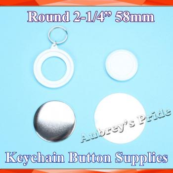 100 juegos de materiales para insignias y llaveros de 2-1/4 (58mm)