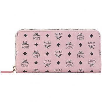 MCM Portefeuille VISETOS Grande Taille Rose