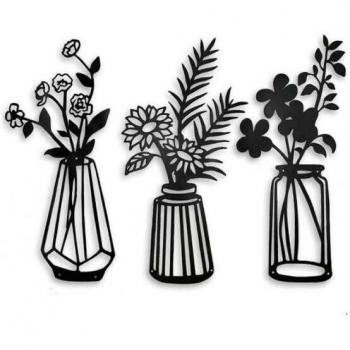 Metal Vase Blossom Set – 3 Piece Collection