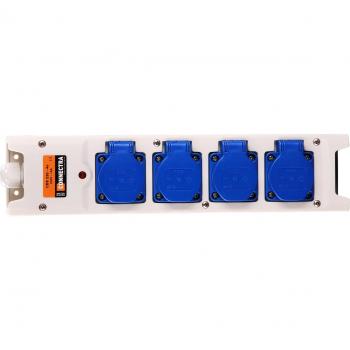 Connectra verlengsnoer met 4-voudig nyloncontactblok H07RN-F 3 x 1.5 mm² 5 meter