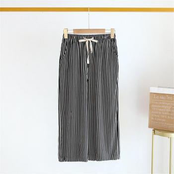Gestreifte Baumwolle Dünne Hosen für Frauen