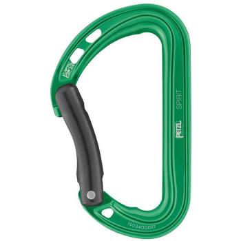 Mosquetón Petzl Spirit Bent verde