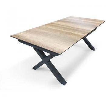 Table extensible Floride en HPL imitation bois