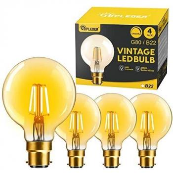 TopLeder Dimmable Screw Bulb Edison Light Bulb