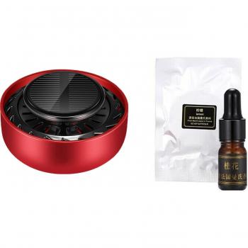 Solar-Powered Car Interior Air Freshener & Purifier with Rotating Fragrance Diffuser