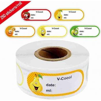 Rollo de 250 pegatinas autoadhesivas removibles para marcar fechas de alimentos