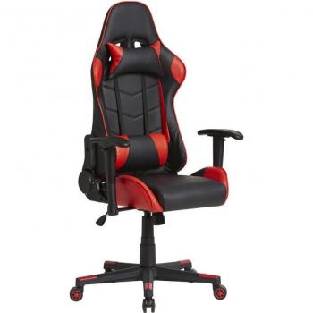 Sedia Gaming Ergonomica Regolabile in Altezza Rosso/Nero