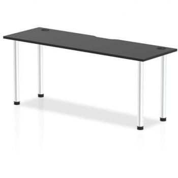 Impulse Black Series 1800 x 600mm Straight Table with Cable