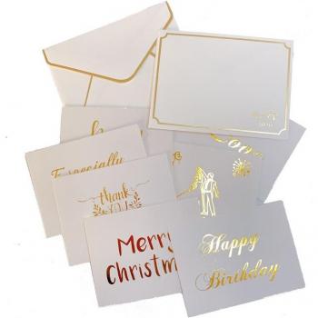 White Bronzing Ironing Envelopes with Cards for Mini Invitations - 100 Packs