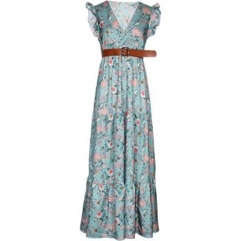 Vestido étnico de verano largo para mujer