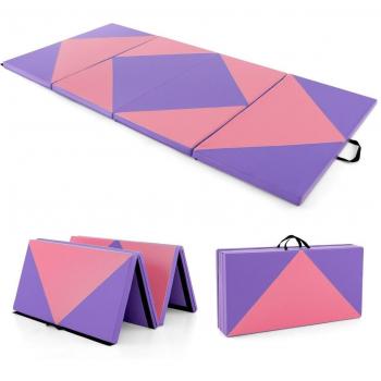 Costway Tragbare Yogamatte Violett 240 x 117 x 5 cm