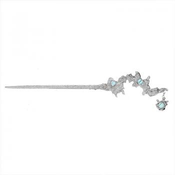 Accessoire de cheveux en métal pour femmes, pierre de lune, croissant de lune