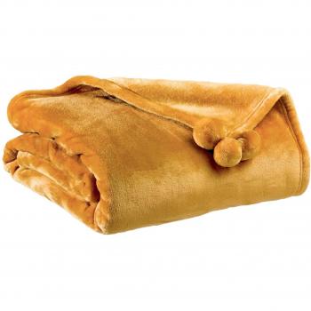 Vivaraise Kuscheldecke TENDER POMPONS 130 x 170 cm