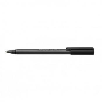 Set di 10 Penne a sfera Staedtler Ball 432 - Punta 0,45 mm - Inchiostro indelebile - Colore nero