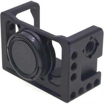Metal Camera Cage for Sony RX0 II with Cold Shoe and 37mm Filter Adapter