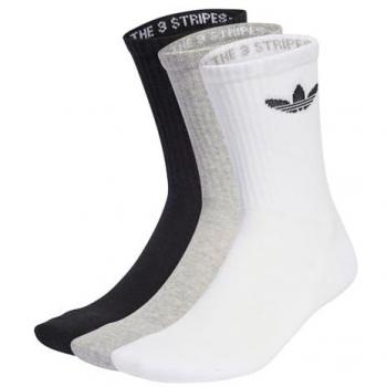 Calze Adidas Solid Crew 3 Paia Unisex Bianche