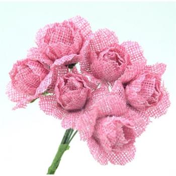 Mini Ramo Rosa Seda – Pack de 6