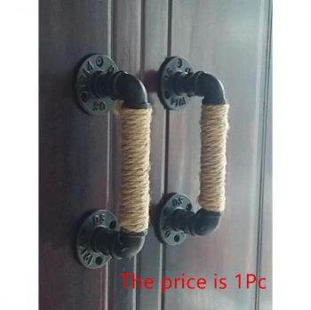 Large Industrial Water Pipe Cabinet with Wrought Iron Handle