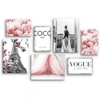 Novart Fashion Blumen Wandbild für Teenager 100x70 cm