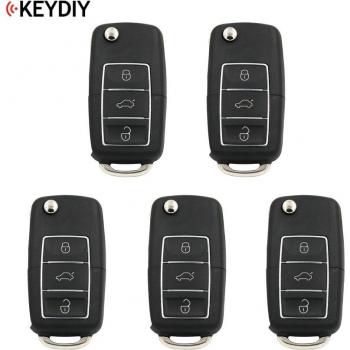 5 PCS Original 3-Button Universal KEYDIY B01-3-LB Luxury Black Remote Control Key