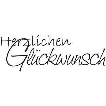 BRUNNEN 211800305 Stempel „Herzlichen Glückwunsch“, 65 x 23 mm