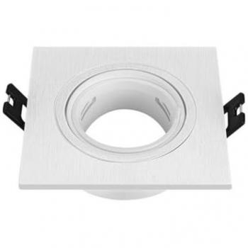 Aro Downlight Cuadrado Blanco Ø75 mm