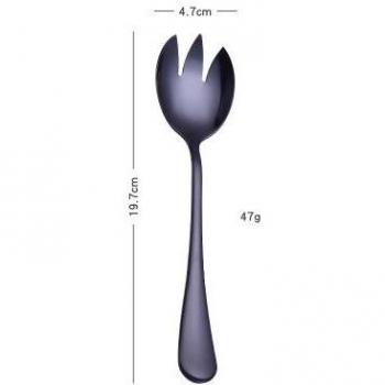 Gold Salad Spoon Fork 1PCS Stainless Steel Cutlery