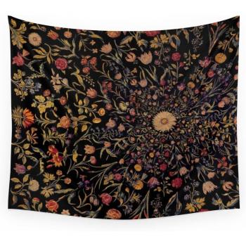 Tapiz de poliéster con diseño floral medieval