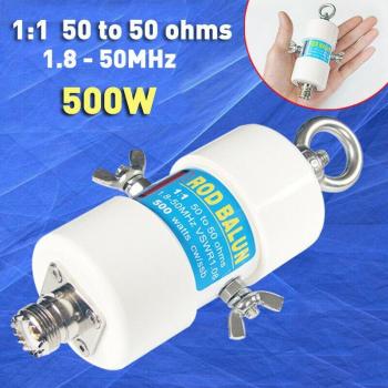 500W 1:1 Waterproof HF Balun for 160m - 6m Bands (1.8 - 50MHz) Inverted V Antenna