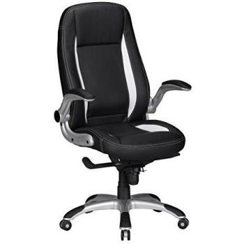 AMSTYLE Chefsessel SPM1.239 Kunstleder schwarz Gestell silber schwarz