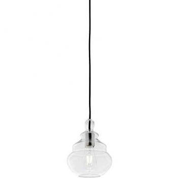 Lámpara colgante Adone, cristal, Ø 19 cm, 1 luz, transparente