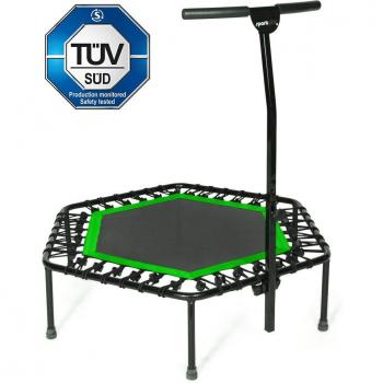 Sportplus+ - Trampoline de Fitness/Gymnastique - Système de Cordes Bungee - Ø 126 cm - Parfait pour l'Intérieur - Caches Rebords INCL. - Poids de l'Utilisateur jusqu'à 130 kg - Sécurité Contrôlée