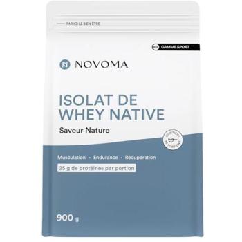 Novoma Isolat de Whey Native - Saveur Neutre 900 g