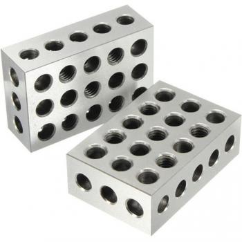Herramientas de Torno SV-2Pcs 25x50x75mm Bloques de Acero Endurecido 23 Agujeros